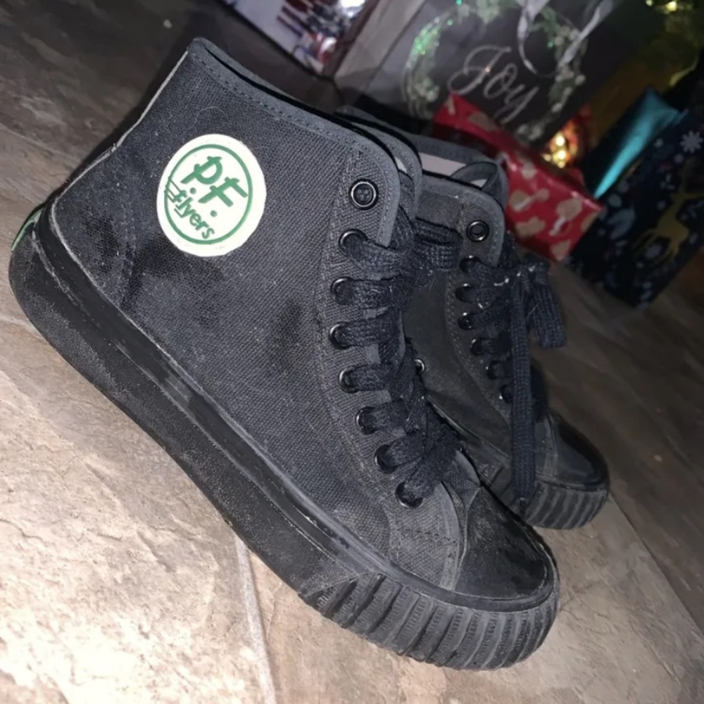 PF Flyers Center Hi Top Shoes 30th Anniversary Sandlot Black Boys Size 4.5